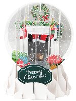 Holiday Mantel<br>2018 Pop-Up Snow Globe Card